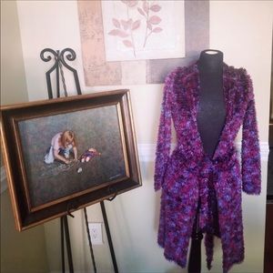 To the Max Multicolor Long Duster w Belt Fits XS-S